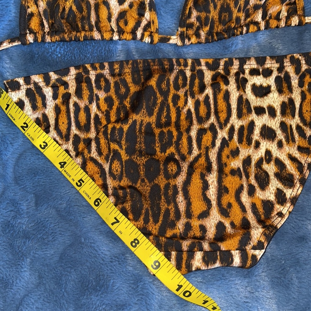Vintage Rare Leopard Print String Bikini Port-Cro… - image 7
